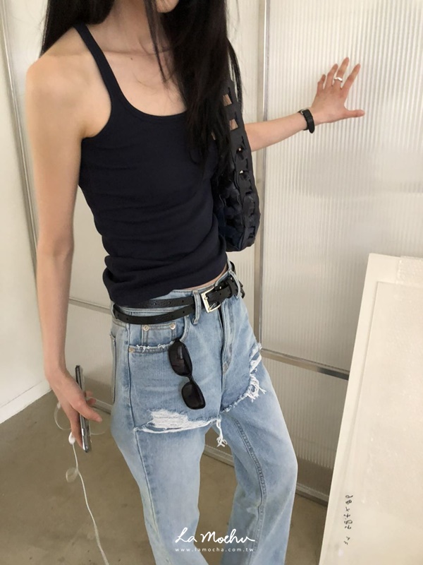 削肩薄款背心(闆娘.花花清單)